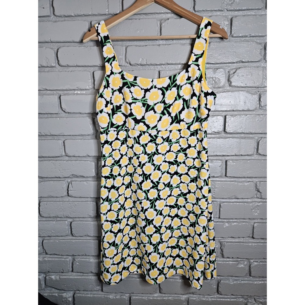 Diane Von Furstenberg For Target‎ Yellow Floral Mini Dress Women's Size 6